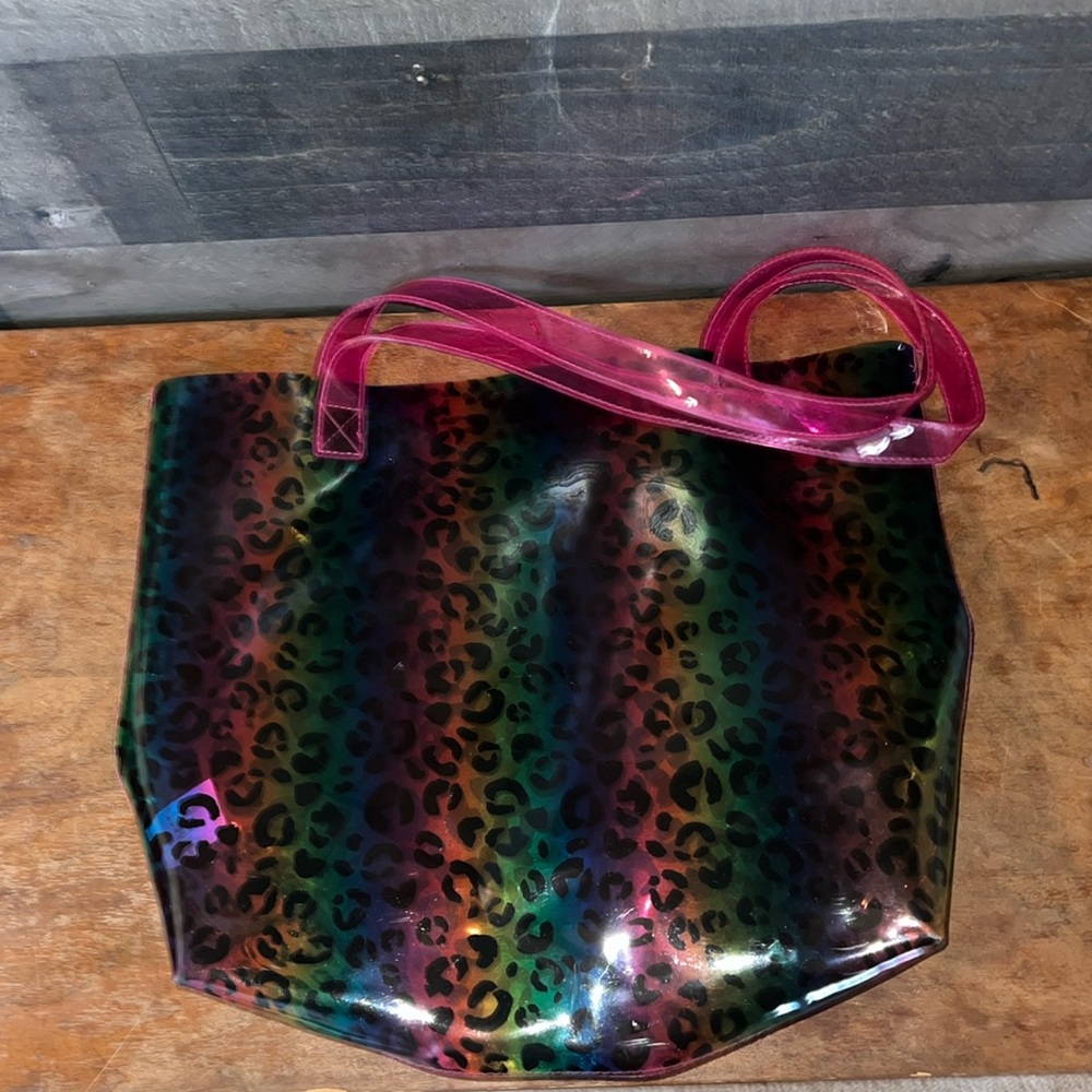 Rainbow and Animal Print Plastic Tote From Target